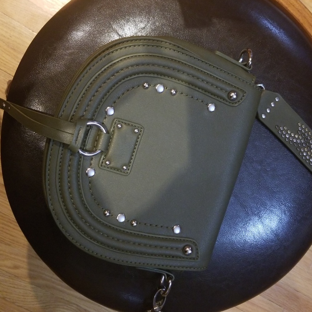 Imoshion vegan leather olive crossbody bag